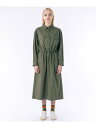 【SALE／50%OFF】撥水 ウエストドロスト ミリタリーフラップポケットシャツドレス / ロングシャツワンピース LACOSTE ラコステ ワンピース・ドレス シャツワンピース カーキグリーン ブラック【RBA_E】【送料無料】[Rakuten Fashion]
