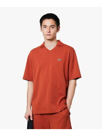 【SALE／40%OFF】L.12.12アレンジ スキッパーネックポロシャツ LACOSTE ラコステ トップス ポロシャツ ホワイト ブラック グレー ブラウン【RBA_E】【送料無料】[Rakuten Fashion]