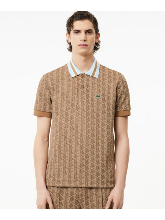 楽天市場】モノグラムジャカード半袖ポロシャツ LACOSTE ラコステ 
