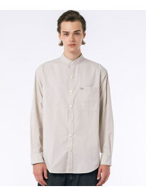 【SALE／40%OFF】オーバーサイズ スタンドカラーシャツ LACOSTE ラコステ トップス シャツ・ブラウス ブラック ベージュ グリーン ブルー カーキグリーン【RBA_E】【送料無料】[Rakuten Fashion]