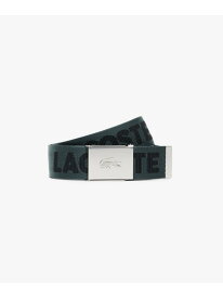 カジュアル スクエアバックル ジャカードベルト LACOSTE ラコステ ファッション雑貨 ベルト ブラック【送料無料】[Rakuten Fashion]