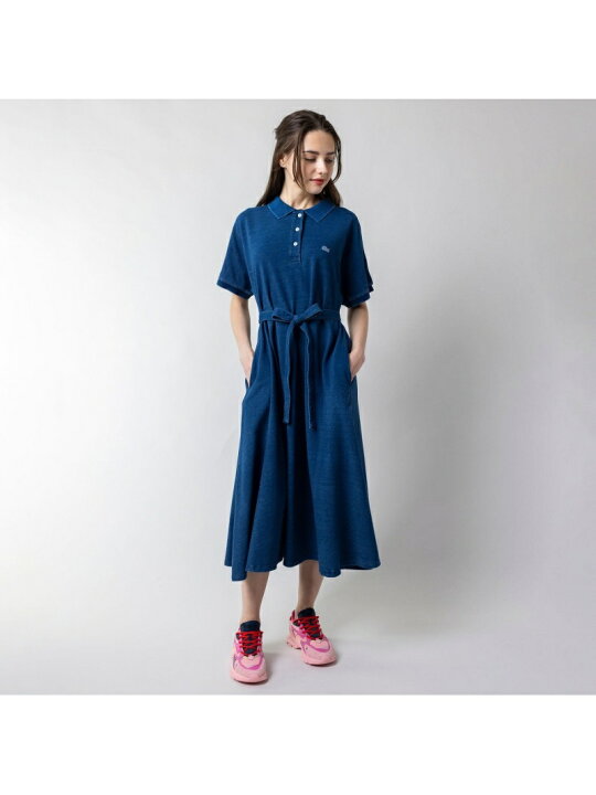 楽天市場】インディゴポロドレス LACOSTE ラコステ ワンピース・ドレス 