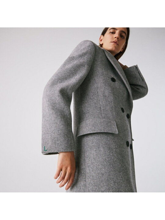 楽天市場】【SALE／50%OFF】ウールブレンドシェブロンロングコート 