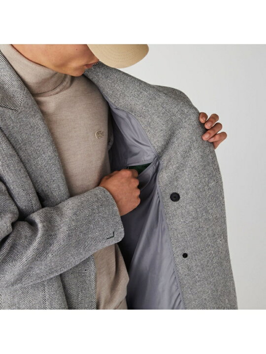 楽天市場】【SALE／50%OFF】ヘリンボーンロングウールコート LACOSTE 
