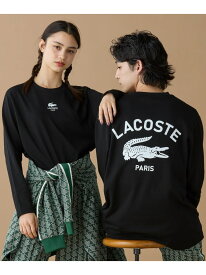 オーバーサイズ PARISロゴ ヘビーウェイト 長袖Tシャツ / ロンT LACOSTE ラコステ トップス カットソー・Tシャツ ブラウン ホワイト レッド ブラック【送料無料】[Rakuten Fashion]