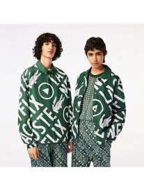 【SALE／40%OFF】『Lacoste x Netflix』 総柄コーチジャケット LACOSTE ラコステ ジャケット・アウター ブルゾン・ジャンパー グリーン【RBA_E】【送料無料】[Rakuten Fashion]