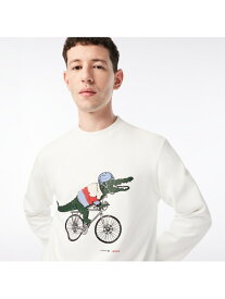 【SALE／40%OFF】『Lacoste x Netflix』 アレンジワニロゴクルーネックスウェット LACOSTE ラコステ トップス スウェット・トレーナー ホワイト ブルー【RBA_E】【送料無料】[Rakuten Fashion]