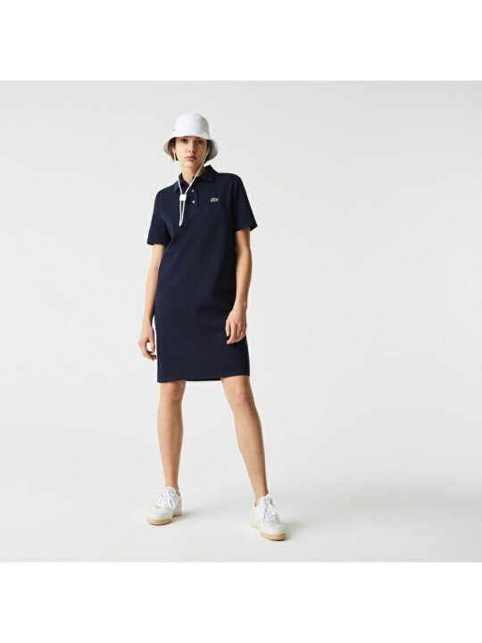 楽天市場 オーガニックコットンピケポロドレス Lacoste ラコステ ワンピース シャツワンピース ホワイト ブルー グリーン ネイビー 送料無料 Rakuten Fashion Lacoste ラコステ