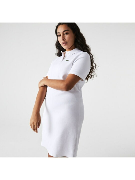 楽天市場 オーガニックコットンピケポロドレス Lacoste ラコステ ワンピース シャツワンピース ホワイト ブルー グリーン ネイビー 送料無料 Rakuten Fashion Lacoste ラコステ