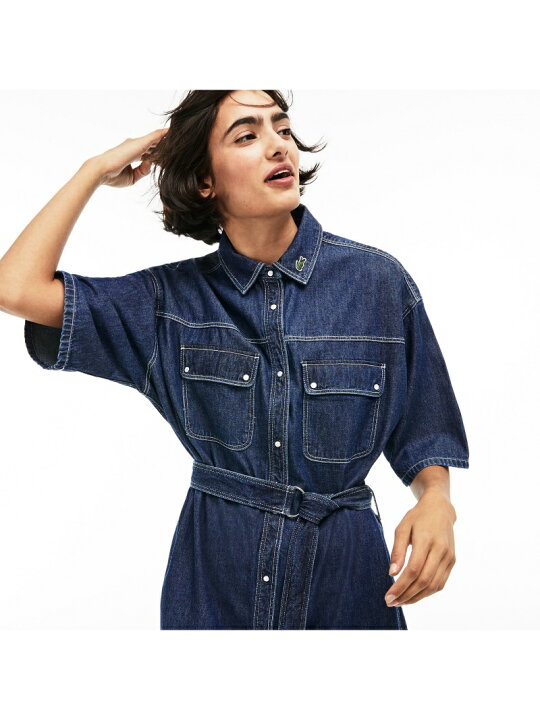 楽天市場】【SALE／50%OFF】オーバーサイズデニムワンピース LACOSTE 