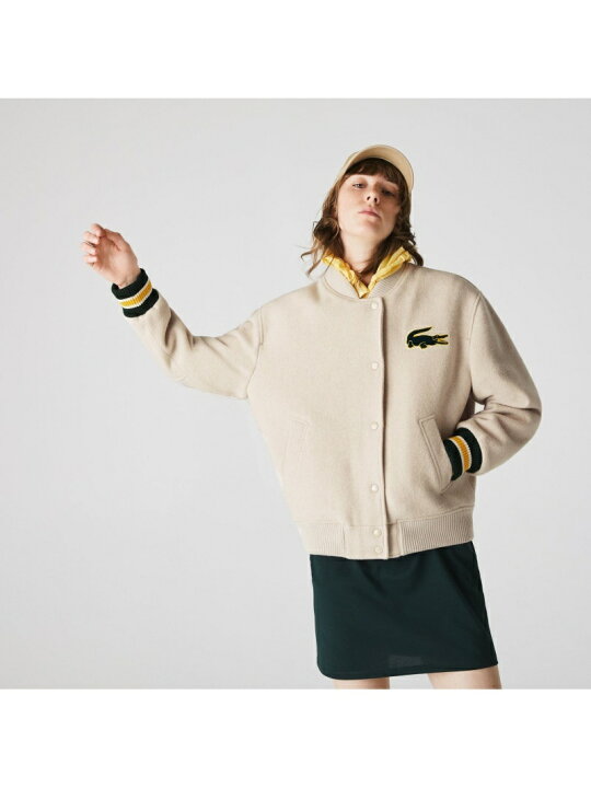 楽天市場】【SALE／40%OFF】LACOSTE L!VE メルトンウールバーシティ 