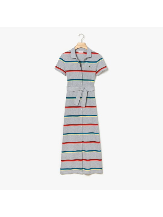 楽天市場】【SALE／50%OFF】ボーダー鹿の子地シャツワンピース LACOSTE 