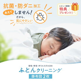 ＼2025年4月度ショップ・オブ・ザ・マンス2年連続受賞／【送料無料】布団クリーニング 掛布団 2枚コース 羽毛布団 羽毛掛け布団 ふとん 丸洗い 宅配クリーニング ラクリ lacuri