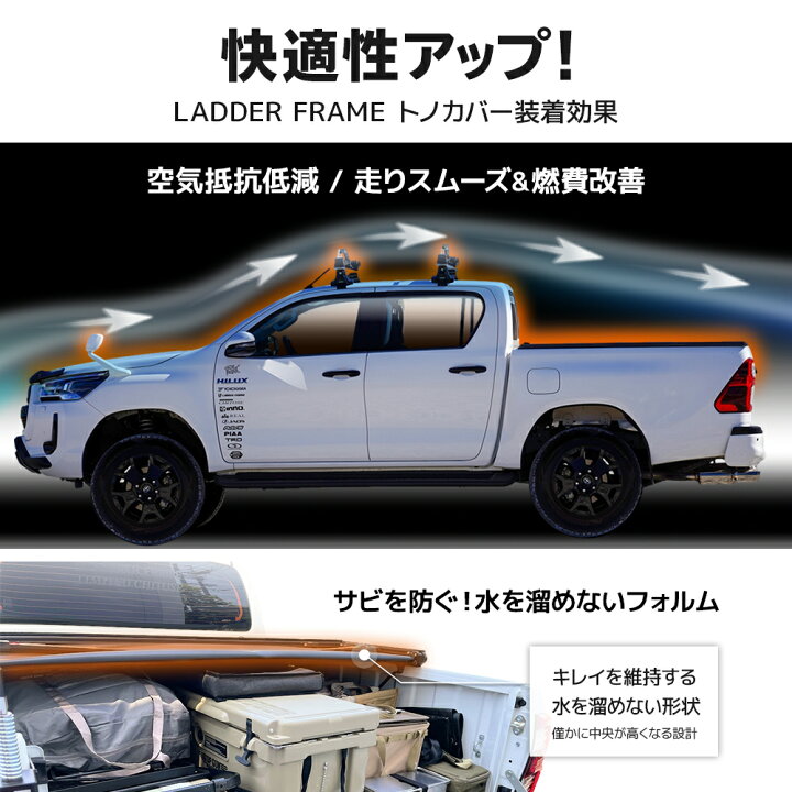 楽天市場】ハイラックス トノカバー GUN125 荷台カバー ソフト 幌(ホロ 
