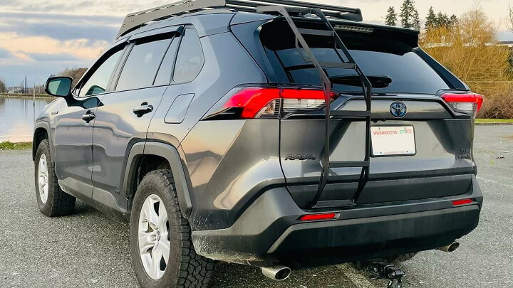 楽天市場】RAV4 リアラダー パーツ カスタム はしご TOYOTA 50系  