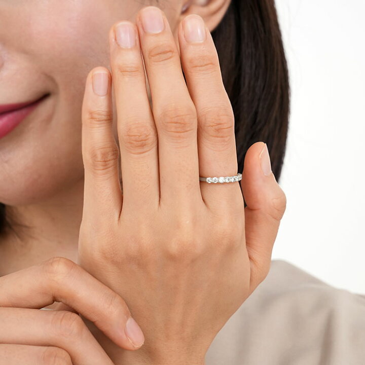 楽天市場】ダイヤモンド エタニティ リング 0.5ct Pt900 プラチナ 天然 