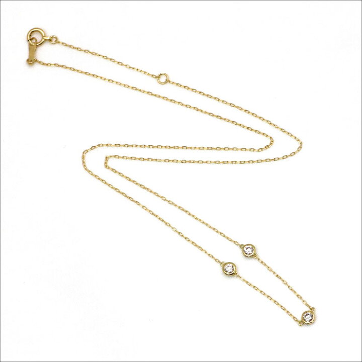 楽天市場】ダイヤモンド ネックレス 0.2ct イエローゴールド 