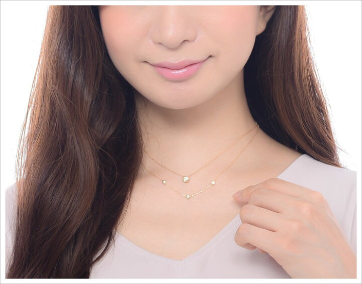 楽天市場】ダイヤモンド ネックレス 0.2ct イエローゴールド 