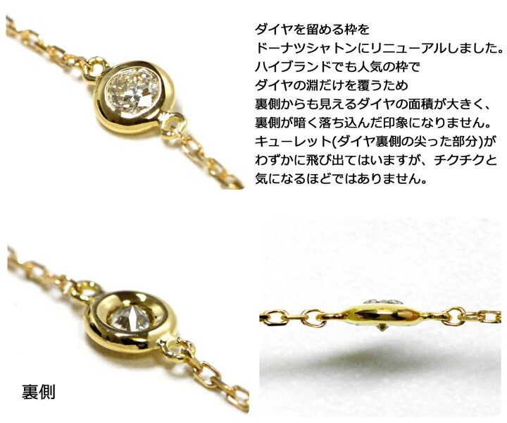 楽天市場】ダイヤモンド ステーション ネックレス 1ct プラチナ K18 