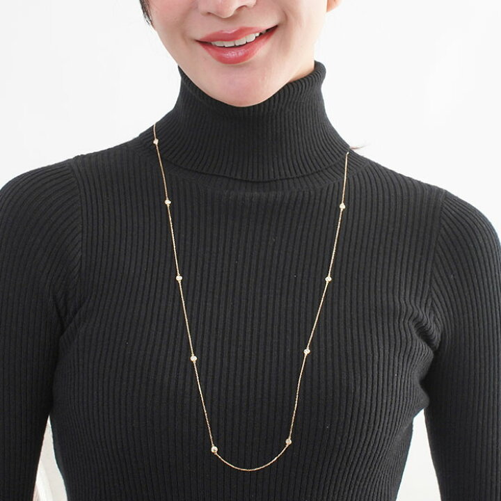 楽天市場】ダイヤモンド ステーション ネックレス 1ct プラチナ K18 