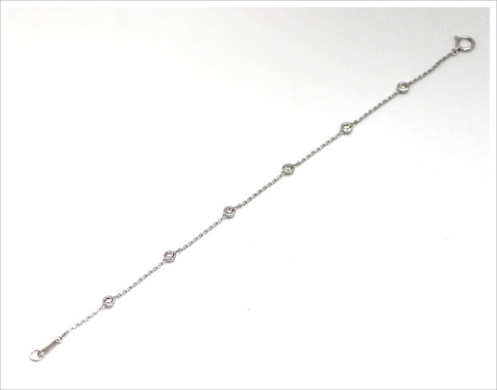 楽天市場】ダイヤモンド ブレスレット 0.5ct 6石 プラチナ K18YG 