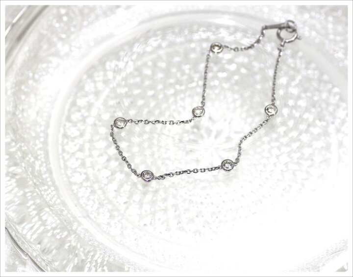 楽天市場】ダイヤモンド ブレスレット 0.5ct 6石 プラチナ K18YG  