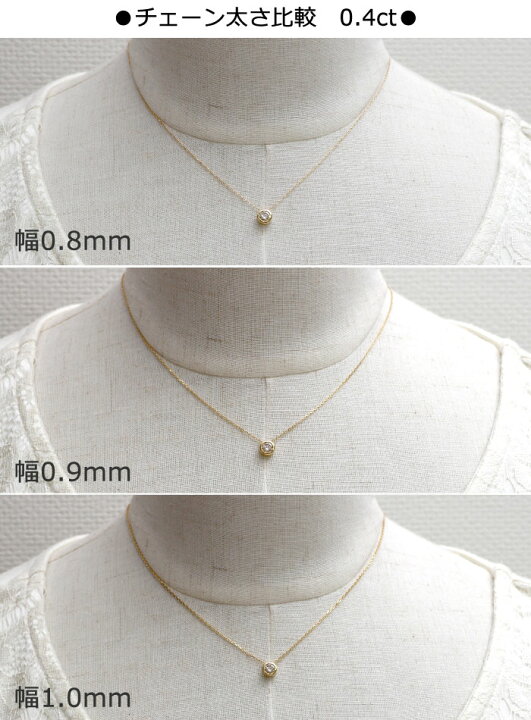 楽天市場】一粒ダイヤ ネックレス ダイヤモンド 0.3ct 0.4ct フクリン 