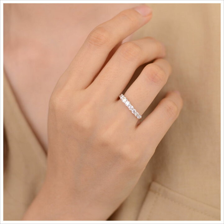 楽天市場】新商品 ダイヤモンド リング エタニティ プラチナ 1ct 11p 