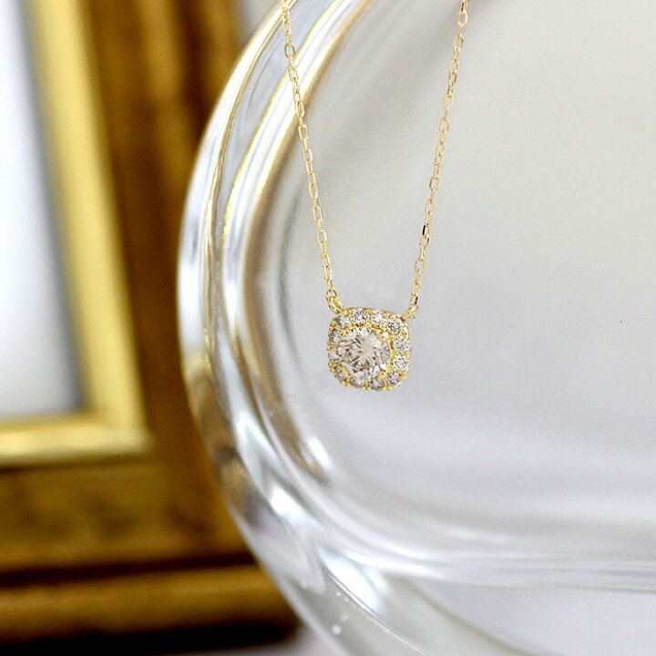 楽天市場】ダイヤモンド ネックレス 0.3ct K18YG Mカラー VVS-SI 