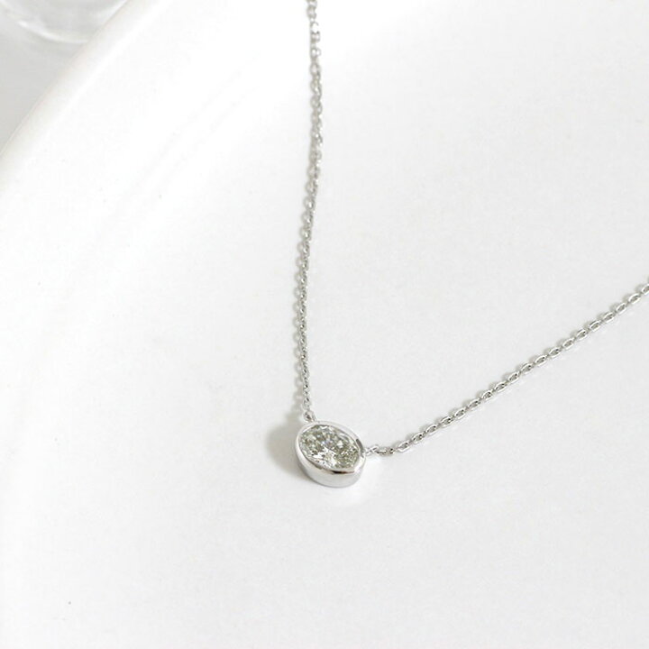楽天市場】新商品 ダイヤモンド ネックレス オーバル 0.427ct VS1 K 
