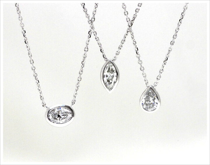 楽天市場】新商品 ダイヤモンド ネックレス オーバル 0.427ct VS1 K 