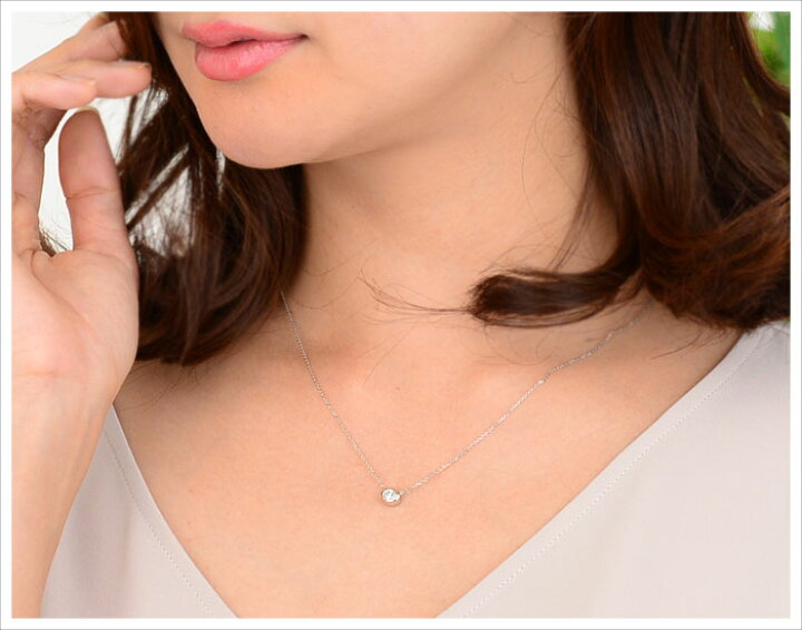 楽天市場】新商品 ダイヤモンド ネックレス オーバル 0.427ct VS1 K 