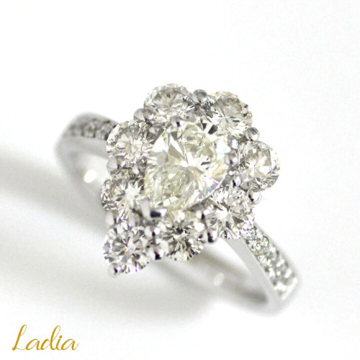 楽天市場】ダイヤモンド リング ペアシェイプダイヤ 0.708ct Kカラー 
