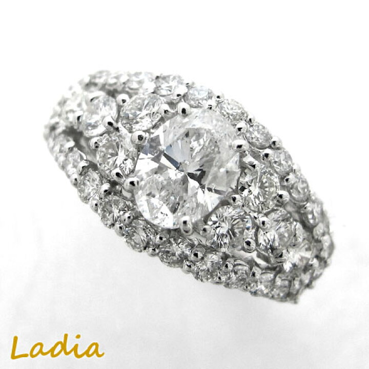 楽天市場】ダイヤモンド リング Pt900 オーバル 大粒 1.020ct Eカラー 