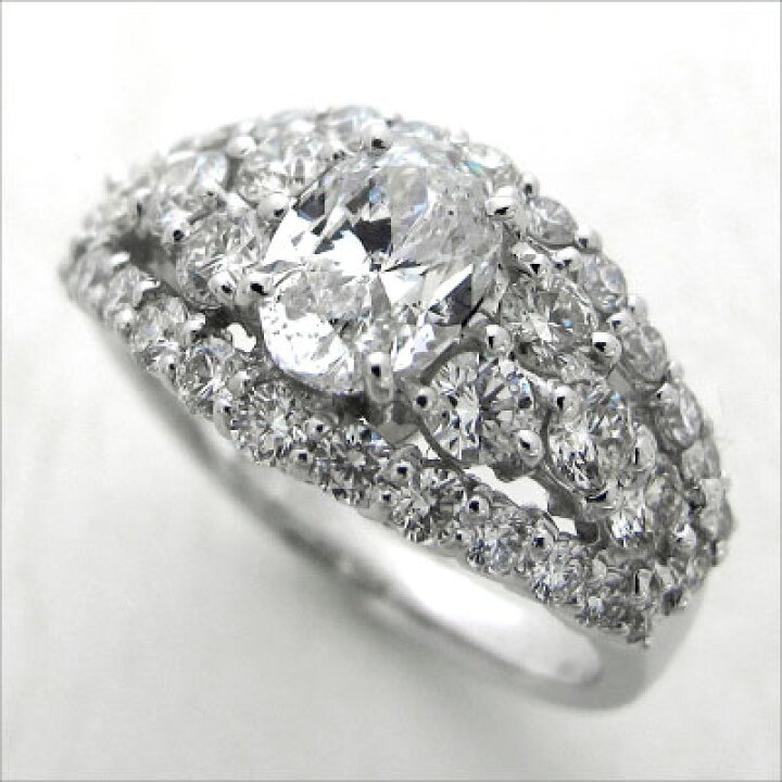 楽天市場】ダイヤモンド リング Pt900 オーバル 大粒 1.020ct Eカラー 