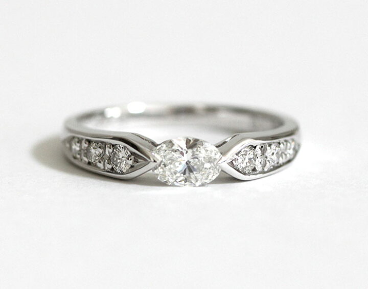 楽天市場】ダイヤモンド オーバルカット ダイヤ リング 0.338ct E 