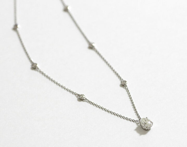 楽天市場】ダイヤモンド ネックレス オーバル 0.720ct Kカラー SI-2 