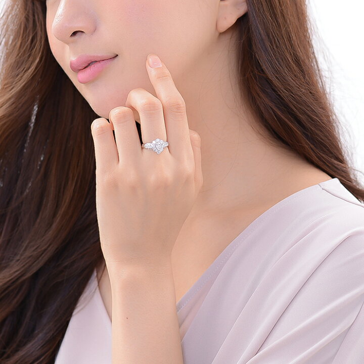 楽天市場】ダイヤモンド リング ペアシェイプダイヤ 0.232ct Iカラー 