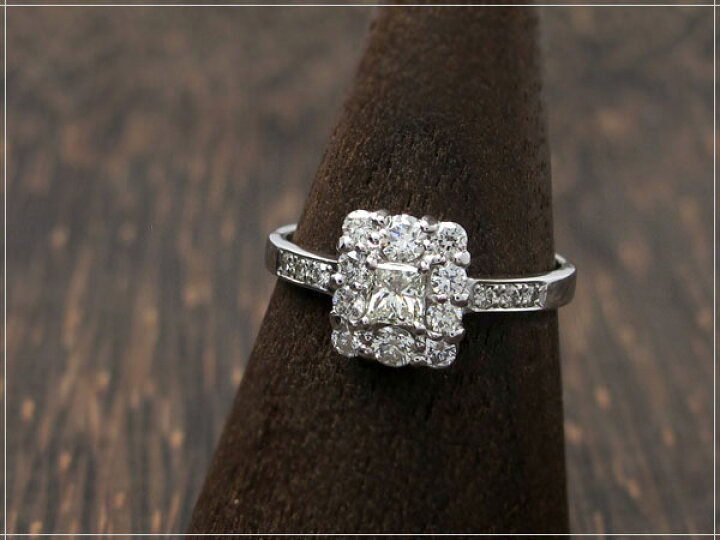 楽天市場】ダイヤモンド リング プリンセスカット Pt900 0.2ct VVS1 L 
