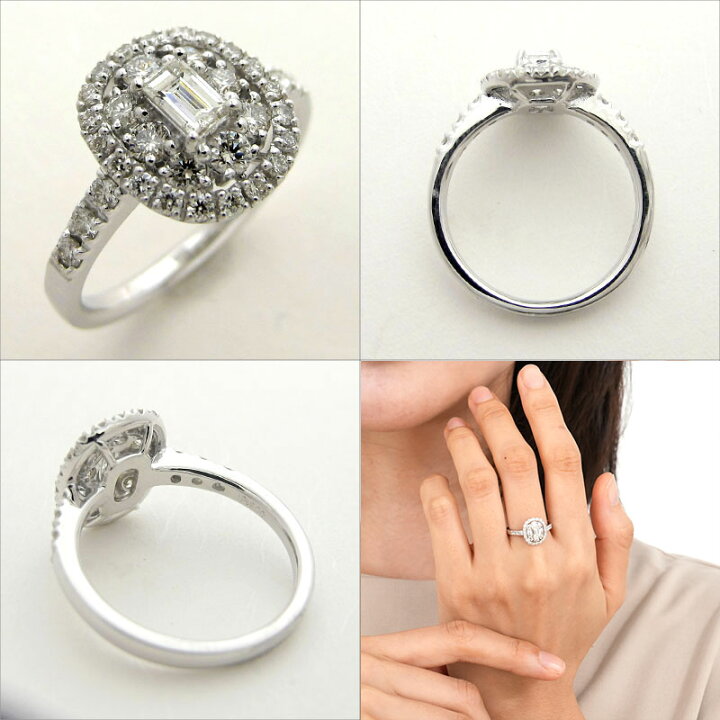 楽天市場】ダイヤモンド リング 0.226ct Iカラー VS1 Pt900 バゲット 