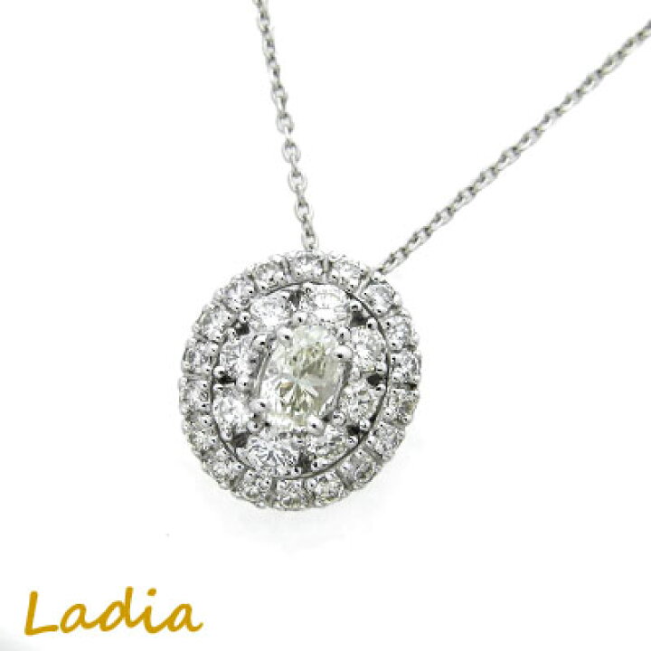 楽天市場】オーバルカット ダイヤモンド プラチナ ネックレス 0.262ct 