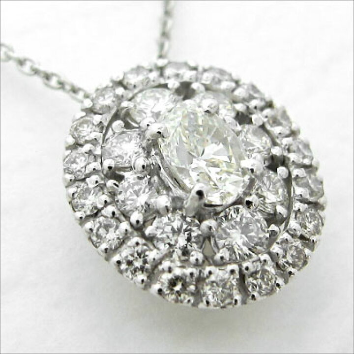 楽天市場】オーバルカット ダイヤモンド プラチナ ネックレス 0.262ct  
