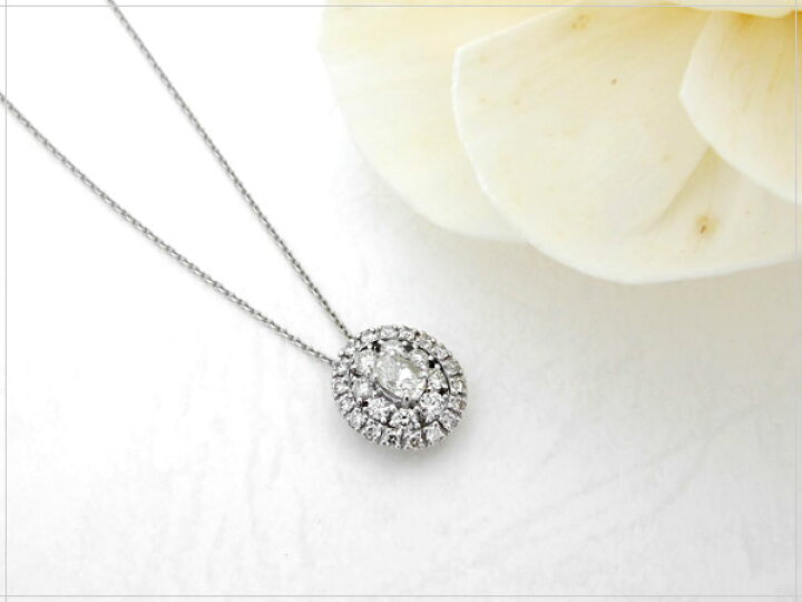 楽天市場】オーバルカット ダイヤモンド プラチナ ネックレス 0.262ct 