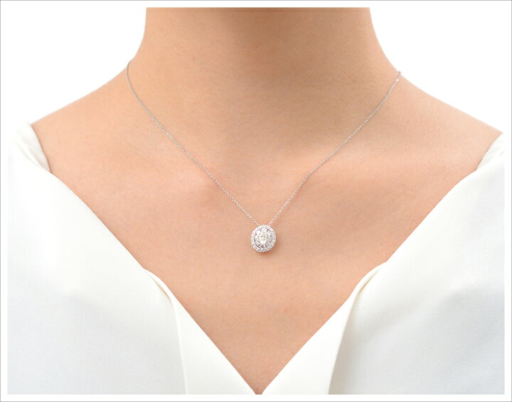 楽天市場】オーバルカット ダイヤモンド プラチナ ネックレス 0.262ct 
