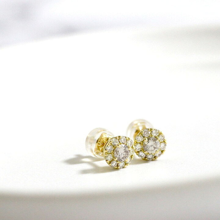 セール?K18 天然ダイヤモンド ピアス 計0.50ct 