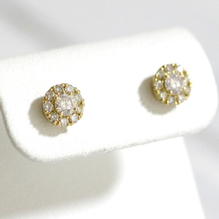 セール?K18 天然ダイヤモンド ピアス 計0.50ct 
