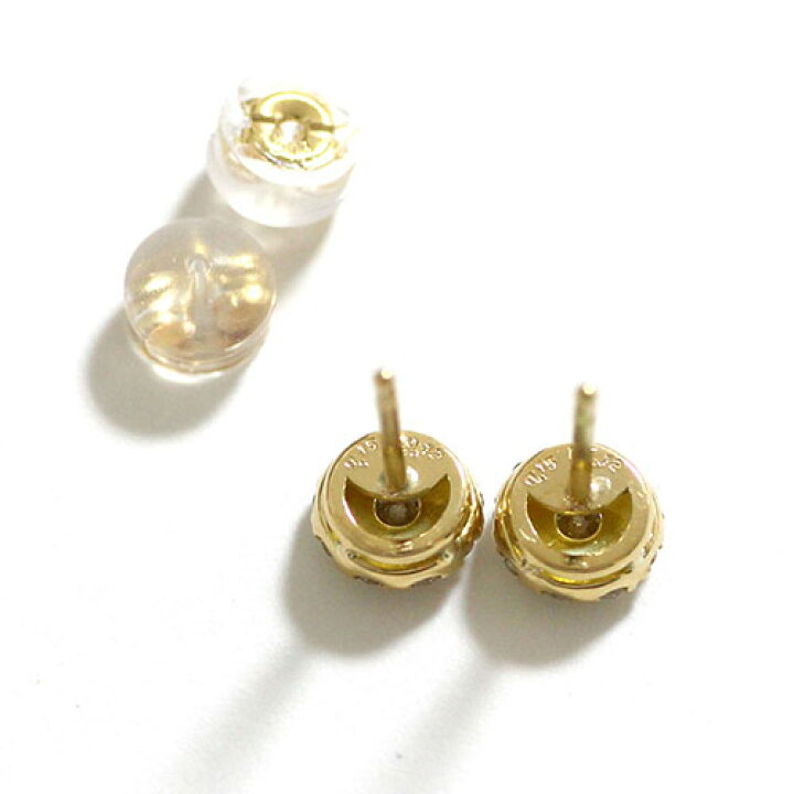 楽天市場】ダイヤモンド ピアス 計0.5ct K18 イエローゴールド 天然  