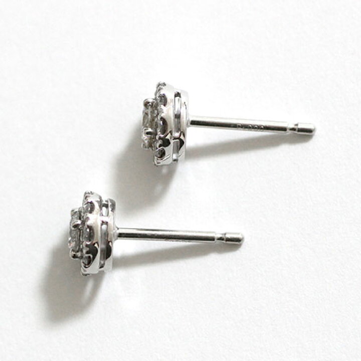楽天市場】ダイヤモンド ピアス 計0.5ct プラチナ Pt900 取り巻き 天然 