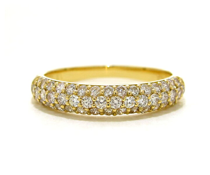 楽天市場】ダイヤモンド パヴェ リング 0.5ct イエローゴールド  