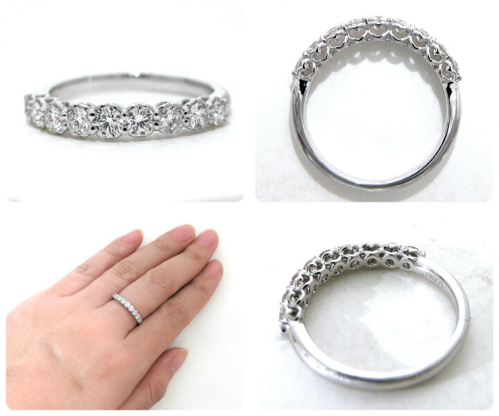 楽天市場】ダイヤモンド エタニティ リング プラチナ 0.5ct Pt900 天然 